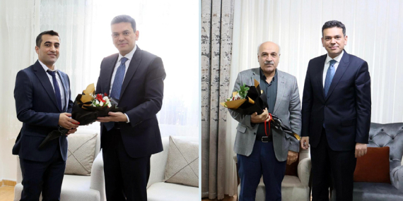 Kaymakam Şahin Mesleğe yeni başlayan öğretmen ile kıdemli öğretmeni ziyaret etti