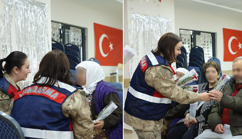 Jandarmadan Yaşlı bakım merkezine ziyaret