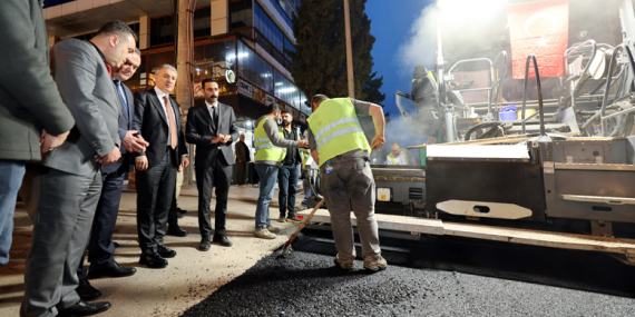 Vali Akkoyun Asfalt Çalışmalarını Yerinde İncelesi