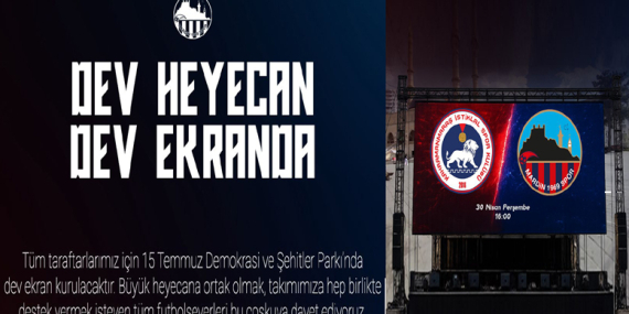 Mardin 1969 Spor maçı için dev ekran kurulacak
