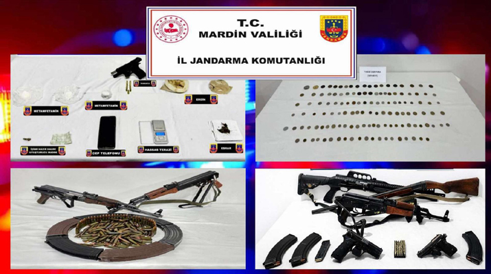 Mardin de çok sayıda silah ve mühimmat ele geçirildi