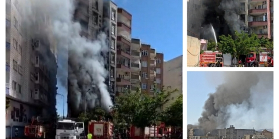 Kızıltepe de çıkan yangın korku yarattı