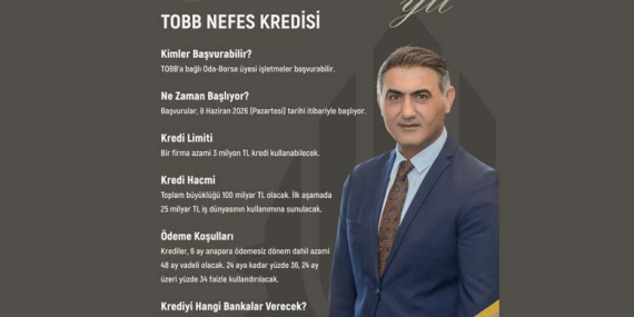 KOBİ’lere TOBB Nefes Kredisi Finansman Desteği