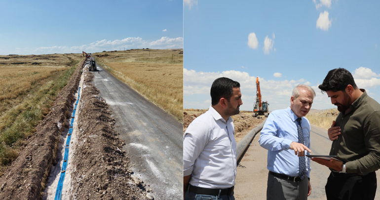 Mardin’in en büyük grup içme suyu hattında yenileme çalışmaları sürüyor