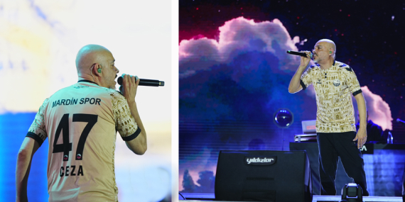 Ceza, Mardin Kültür Yolu Festivali’nde Mardinspor Formasıyla Sahne Aldı